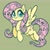 Size: 2048x2048 | Tagged: dead source, safe, artist:sophie scruggs, part of a set, angel bunny, fluttershy, bat pony, pegasus, pony, g4, :i, alternate hairstyle, bat ponified, cute, decorative hatching, fangs, female, flutterbat, flutterbob, fluttershy is best facemaker, fluttersquee, flutteryay, green background, high res, hipstershy, mare, one eye closed, race swap, shyabetes, simple background, so much flutter, solo, we bought two cakes, wingding eyes, wink