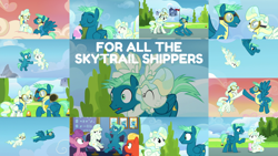 Size: 1972x1110 | Tagged: safe, edit, edited screencap, editor:quoterific, screencap, lightning streak, loosey-goosey, misty fly, short fuse, silver lining, silver zoom, sky stinger, vapor trail, pegasus, pony, g4, top bolt, female, male, mare, ship:vaporsky, shipping, stallion, straight