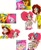 Size: 719x873 | Tagged: safe, artist:citi, screencap, cheese sandwich, li'l cheese, pinkie pie, human, g4, pinkie pride, the last laugh, the last problem, clothes, cutie mark, cutie mark on clothes, female, humanized, male, mother and child, mother and son, older, older pinkie pie, scene interpretation, screencap reference, ship:cheesepie, shipping, straight
