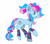 Size: 4400x3850 | Tagged: safe, artist:roachtoon, oc, oc:sugar twist, earth pony, pony, bow, braid, clothes, cupcake, cute, cutie mark, doodle, female, gray eyes, leg warmers, mare, piercing, ponytail, standing