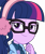 Size: 2688x3178 | Tagged: safe, artist:sketchmcreations, sci-twi, twilight sparkle, equestria girls, equestria girls series, g4, holidays unwrapped, winter break-in, spoiler:eqg series (season 2), clothes, coat, earmuffs, female, hand on chin, high res, looking at you, scarf, simple background, smiling, smirk, smug, smuglight sparkle, solo, transparent background, vector, winter outfit