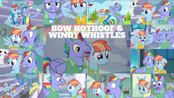 Size: 1954x1099 | Tagged: safe, edit, edited screencap, editor:quoterific, screencap, bow hothoof, goldengrape, ponet, rainbow dash, sir colton vines iii, sweetie belle, windy whistles, pegasus, pony, g4, parental glideance, female, male, mare, ship:windyhoof, shipping, stallion, straight, wing hands, wings