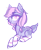 Size: 664x807 | Tagged: safe, artist:misspinka, oc, oc only, oc:wish, deer, deer pony, original species, female, lying down, prone, simple background, solo, transparent background