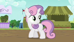 Size: 1920x1080 | Tagged: safe, screencap, sweetie belle, pony, unicorn, brotherhooves social, g4, female, filly, looking back, solo, walking