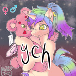 Size: 3000x3000 | Tagged: safe, artist:ghostfox, oc, oc only, pony, unicorn, commission, cute, high res, solo, your character here