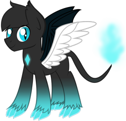 Size: 1242x1196 | Tagged: safe, artist:amgiwolf, oc, oc only, hybrid, claws, simple background, smiling, solo, transparent background, wings