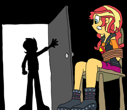 Size: 1114x965 | Tagged: safe, artist:bugssonicx, sunset shimmer, human, equestria girls, g4, clothes, female, skirt, tied up