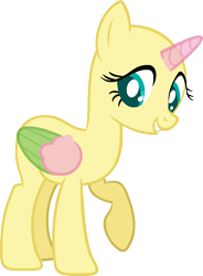 Size: 1027x1396 | Tagged: safe, artist:pegasski, oc, oc only, alicorn, pony, g4, the ticket master, alicorn oc, bald, base, eyelashes, female, flying, horn, looking back, mare, raised hoof, simple background, smiling, solo, transparent background, transparent horn, transparent wings, two toned wings, wings