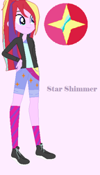 Size: 340x592 | Tagged: safe, artist:flowervalery13, oc, oc only, oc:star shimmer, equestria girls, g4, cutie mark, female, solo