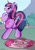 Size: 1280x1811 | Tagged: safe, artist:lilacnightmare, pinkie pie, twilight sparkle, alicorn, earth pony, pony, g4, cartoon physics, female, flattened, mare, shape change, twilight sparkle (alicorn)