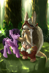 Size: 2400x3600 | Tagged: safe, artist:darksly, oc, oc only, pegasus, pony, forest, high res, made in abyss, nanachi