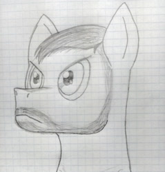 Size: 1280x1340 | Tagged: safe, artist:hofdawn, oc, oc only, pony, doodle, graph paper, male, solo, stallion, traditional art
