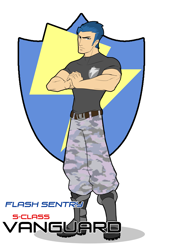 Size: 2059x2912 | Tagged: safe, artist:smilingdogz, flash sentry, human, comic:thousand lights, g4, 2013, comic, cutie mark, humanized, light skin, looking at you, male, solo