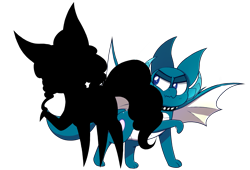 Size: 2833x1929 | Tagged: safe, artist:dragonpone, derpibooru exclusive, oc, oc only, oc:puppy love, oc:vantablack, dracony, dragon, earth pony, hybrid, pony, 2021 community collab, derpibooru community collaboration, angry, choker, duo, female, glare, horns, lidded eyes, male, mare, raised hoof, raised paw, scrunchy face, simple background, spiked choker, spread wings, tail, transparent background, wings