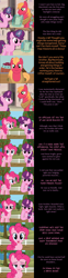 Size: 2000x8058 | Tagged: safe, artist:mlp-silver-quill, big macintosh, pinkie pie, sugar belle, earth pony, pony, unicorn, comic:pinkie pie says goodnight, g4, apple, barrel, blushing, cart, comic, female, fence, food, horse collar, implied applejack, male, our town, ship:sugarmac, shipping, straight, sweet apple acres, that pony sure does love big mac, tree