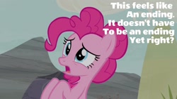 Size: 1920x1080 | Tagged: safe, edit, edited screencap, editor:quoterific, screencap, pinkie pie, earth pony, pony, g4, the cutie map, solo