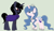 Size: 2648x1532 | Tagged: safe, artist:lominicinfinity, oc, oc only, oc:cryptic twilight, oc:sparkdust knight, alicorn, pony, female, mare, simple background, two toned wings, wings