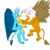 Size: 600x600 | Tagged: source needed, safe, artist:horsesplease, gallus, gilda, griffon, g4, blushing, female, gildus, imminent kissing, male, shipping, shocked, smiling, smirk, straight