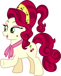Size: 3000x3760 | Tagged: safe, artist:jeatz-axl, cherry jubilee, earth pony, pony, g4, beauty mark, female, high res, mare, raised hoof, simple background, solo, transparent background, vector