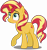 Size: 3401x3651 | Tagged: safe, artist:anime-equestria, sunset shimmer, pony, unicorn, g4, :3, blushing, cute, embarrassed, female, high res, horn, mare, shimmerbetes, simple background, smiling, solo, transparent background, vector