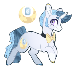 Size: 1024x987 | Tagged: safe, artist:spectrumnightyt, oc, oc only, oc:lunar moonstone, pony, unicorn, bowtie, female, mare, simple background, solo, transparent background