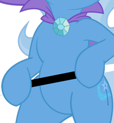 Size: 3535x3819 | Tagged: safe, artist:joey darkmeat, artist:pastelflakes, edit, vector edit, trixie, pony, unicorn, g4, belly, cropped, high res, pictures of bellies, simple background, solo, transparent background, vector, wand