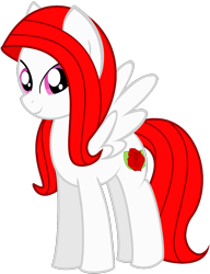 Size: 912x1188 | Tagged: safe, artist:amgiwolf, oc, oc only, pegasus, pony, flower, pegasus oc, rose, simple background, smiling, solo, transparent background, wings