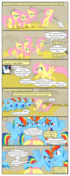 Size: 612x1552 | Tagged: safe, artist:newbiespud, edit, edited screencap, screencap, fluttershy, rainbow dash, shining armor, pegasus, pony, unicorn, comic:friendship is dragons, a canterlot wedding, g4, ball of violence, comic, dialogue, disguise, disguised changeling, edt, eyelashes, female, male, mare, multeity, rearing, scowl, screencap comic, smiling, smirk, stallion