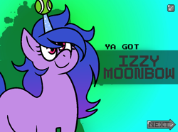 Size: 916x680 | Tagged: safe, artist:saveraedae, izzy moonbow, pony, unicorn, banned from equestria daily, g5, my little pony: a new generation, spoiler:my little pony: a new generation, ball, implied sex, izzy's tennis ball, solo, splash art, style emulation, tennis ball, ya got