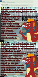 Size: 900x1795 | Tagged: safe, artist:queencold, garble, dragon, ask garble, g4, male, manehattan, music, singing, solo