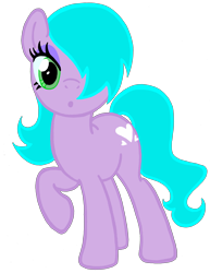 Size: 1539x1994 | Tagged: safe, artist:telasra, oc, oc only, earth pony, pony, unicorn, earth pony oc, female, hair over one eye, mare, raised hoof, simple background, smiling, solo, transparent background