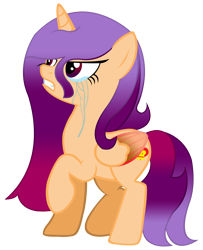Size: 6665x8200 | Tagged: safe, artist:laszlvfx, oc, oc only, unnamed oc, alicorn, pony, absurd resolution, crying, female, mare, simple background, solo, transparent background