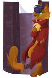 Size: 2000x3000 | Tagged: safe, artist:alabasterpeony, capper dapperpaws, abyssinian, g4, chest fluff, commission, commissioner:reversalmushroom, high res, simple background, solo, transparent background