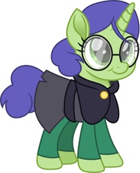 Size: 1212x1500 | Tagged: safe, artist:cloudy glow, pony, unicorn, g4, my little pony: the movie, clothes, cloudyglow is trying to murder us, female, filly, glasses, movie accurate, plant track, ponified, school uniform, simple background, solo, the owl house, white background, willow park, witch, witch pony