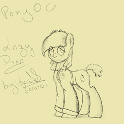 Size: 1000x1000 | Tagged: safe, artist:igorbanette, oc, oc only, oc:lazy drop, pony, solo