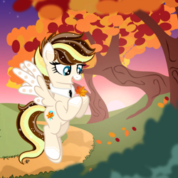 Size: 3000x3000 | Tagged: safe, artist:princessmoonsilver, oc, oc only, oc:brise d'automne, pegasus, pony, female, high res, mare, solo, tree
