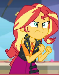 Size: 946x1188 | Tagged: safe, screencap, sunset shimmer, equestria girls, equestria girls specials, g4, my little pony equestria girls: better together, my little pony equestria girls: rollercoaster of friendship, cropped, shrunken pupils, solo