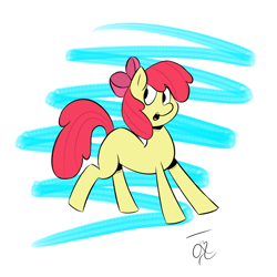 Size: 1280x1280 | Tagged: safe, artist:goldenled, apple bloom, earth pony, pony, g4, female, filly, solo