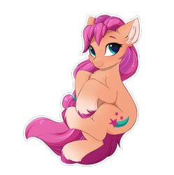 Size: 830x832 | Tagged: safe, artist:d.w.h.cn, sunny starscout, earth pony, pony, g5, my little pony: a new generation, cheek fluff, chest fluff, ear fluff, female, looking at you, mare, simple background, smiling, smiling at you, solo, transparent background