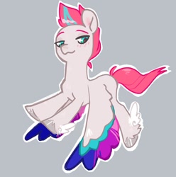Size: 859x866 | Tagged: safe, artist:volpeculated, zipp storm, pegasus, pony, g5, my little pony: a new generation, :3, blushing, closed mouth, colored hooves, colored wings, eyebrows, feathered fetlocks, feathered wings, female, flying, mare, solo, wings