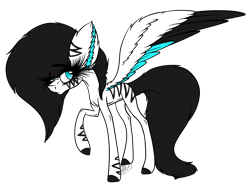 Size: 3298x2468 | Tagged: safe, artist:beamybutt, oc, oc only, pegasus, pony, colored hooves, ear fluff, eyelashes, female, high res, mare, pegasus oc, raised hoof, signature, solo, wings