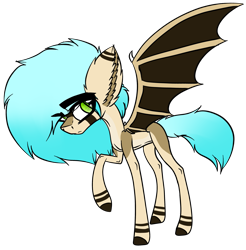 Size: 2605x2652 | Tagged: safe, artist:beamybutt, oc, oc only, bat pony, pony, bat pony oc, bat wings, colored hooves, ear fluff, high res, male, raised hoof, simple background, solo, stallion, transparent background, wings