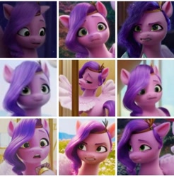 Size: 720x732 | Tagged: safe, edit, edited screencap, screencap, pipp petals, pony, g5, my little pony: a new generation, spoiler:my little pony: a new generation, collage, face, female, mare