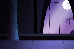 Size: 3000x2000 | Tagged: safe, artist:tyro-mlp, g4, background, castle of the royal pony sisters, high res, mare in the moon, moon, moonlight, no pony, stars, vector, window