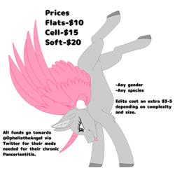 Size: 2500x2500 | Tagged: safe, artist:melodytheartpony, oc, any gender, any race, any species, commission, curved horn, cute, fluffy, fundraiser, handstand, high res, horn, solo, upside down, your character here