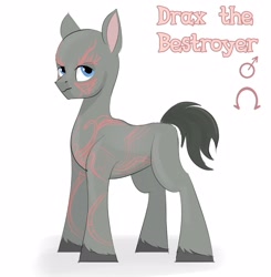 Size: 1569x1600 | Tagged: safe, artist:shamone, earth pony, pony, g5, drax the destroyer, guardians of the galaxy, male, marvel, ponified, reference, stallion