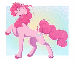 Size: 2048x1676 | Tagged: safe, artist:creepynightspro, pinkie pie, earth pony, pony, g4, female, mare, profile, raised hoof, solo