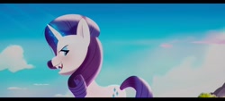 Size: 2400x1080 | Tagged: safe, screencap, rarity, pony, unicorn, g5, my little pony: a new generation, evil rarity, female, mare, open mouth, possessed, sharp teeth, solo, sproutity, teeth