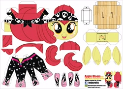 Size: 3177x2302 | Tagged: safe, artist:eljoeydesigns, apple bloom, earth pony, pony, g4, clothes, craft, female, filly, high res, papercraft, show stopper outfits, solo