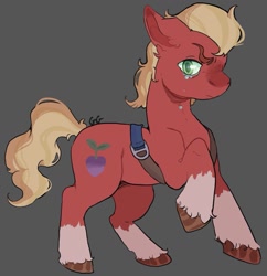 Size: 859x889 | Tagged: safe, artist:gioglown, sprout cloverleaf, earth pony, pony, g5, my little pony: a new generation, crying, male, raised hoof, sad, solo, stallion